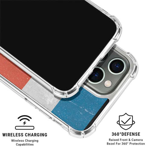 Costa Rican Flag Distressed iPhone 16 Pro Clear Case